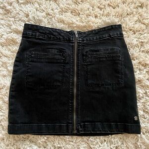 Roxy denim black mini skirt